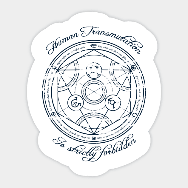 Human Transmutation (FMA) Sticker by Pride98